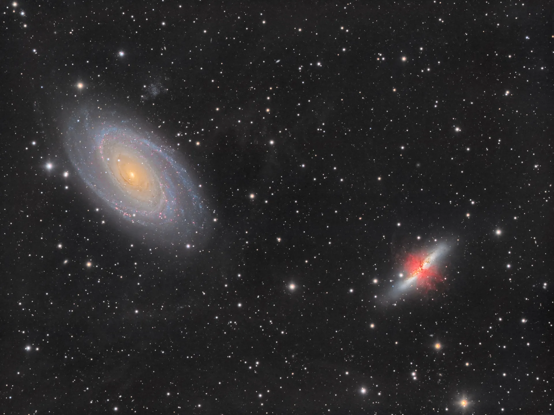 Galaxie de Bode (M81) et du cigare (M82)